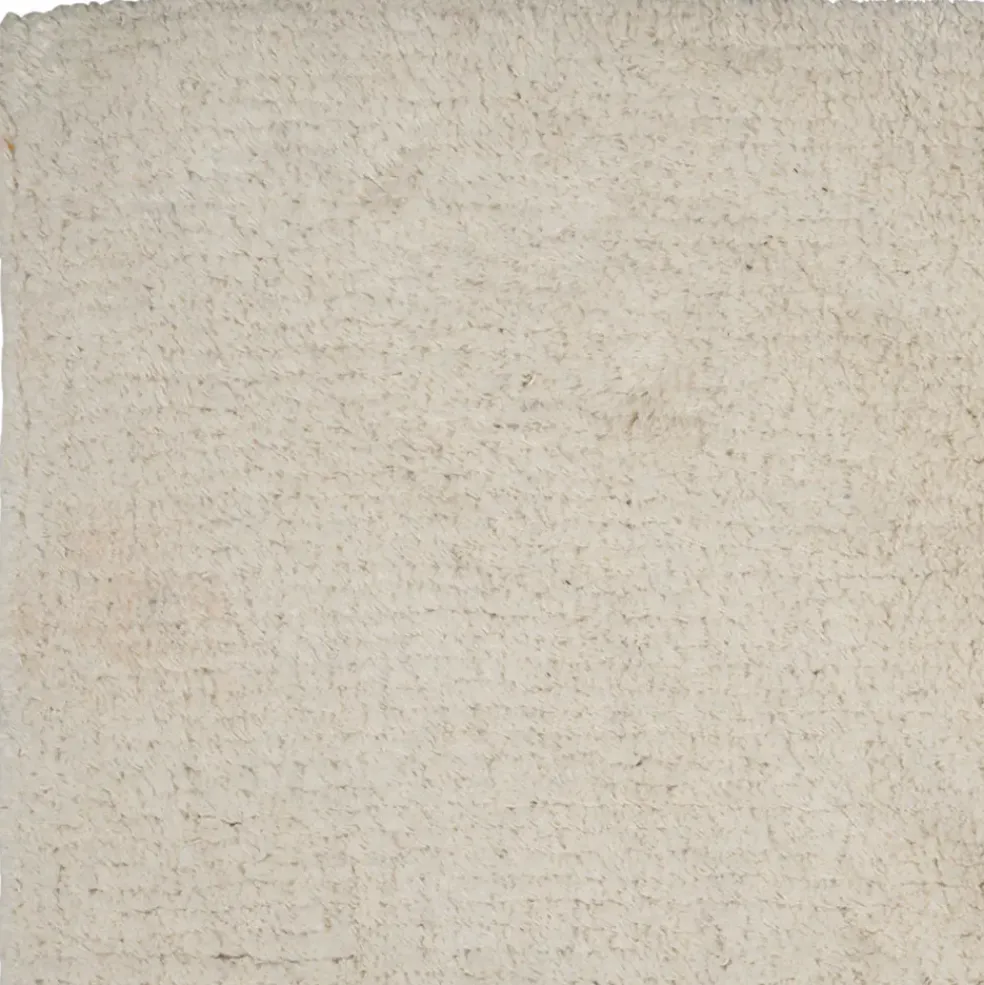 Tapis en coton blanc tufté 140x95cm - Banquise