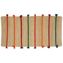 Tapis en jute et coton multicolore 140x70cm - Seguia