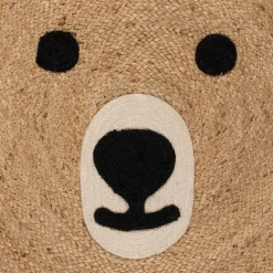Tapis en jute et coton naturel ours 100x108cm - Sweetdream