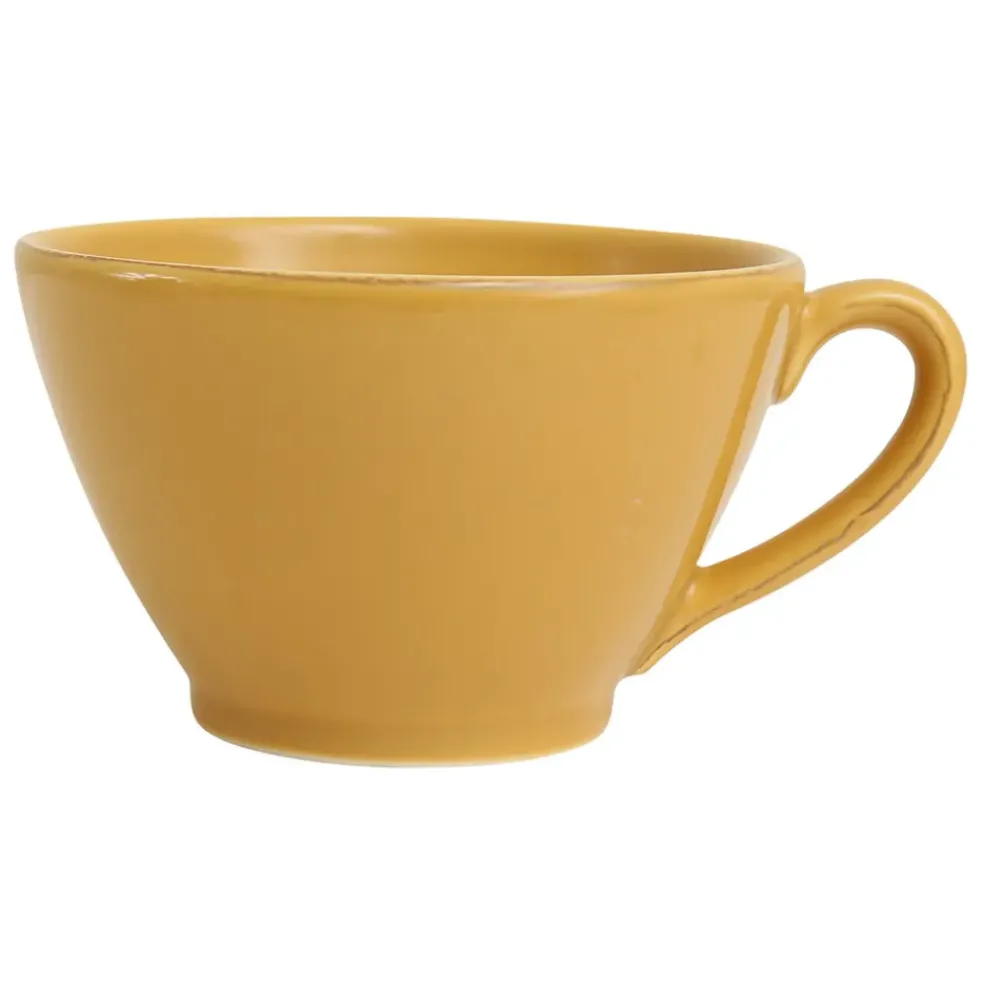 Tasse en faïence moutarde - campagne
