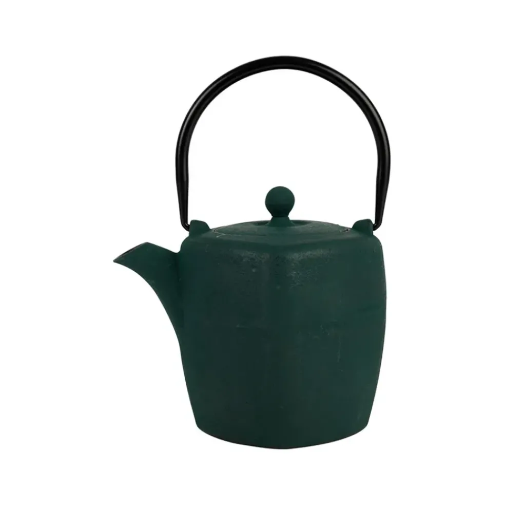 Théière en fonte et inox emeraude et noir 90cl - Arty