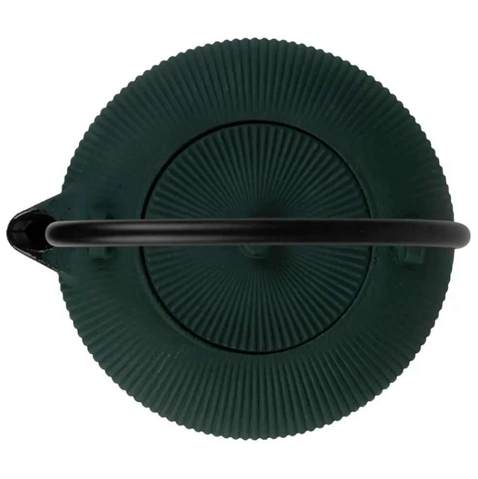 Théière en fonte et inox vert 1L - Tresse