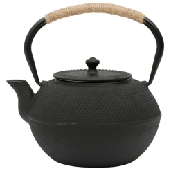 Théière en fonte noir avec filtre 1.2l - Picots