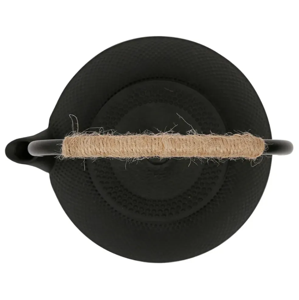 Théière en fonte noir avec filtre 1.2l - Picots