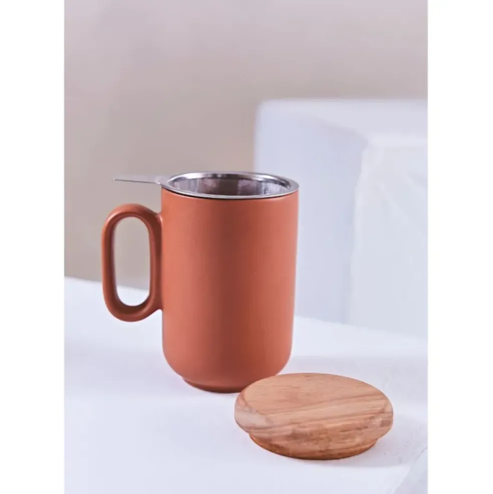 Tisanière en grès avec filtre terracotta - Baltika
