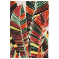 Toile feuilles en tissu multicolore 60x90cm - Seguia