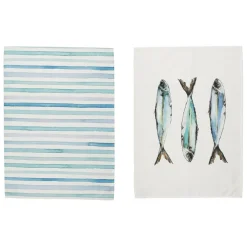 Torchon x2 riviere turquoise