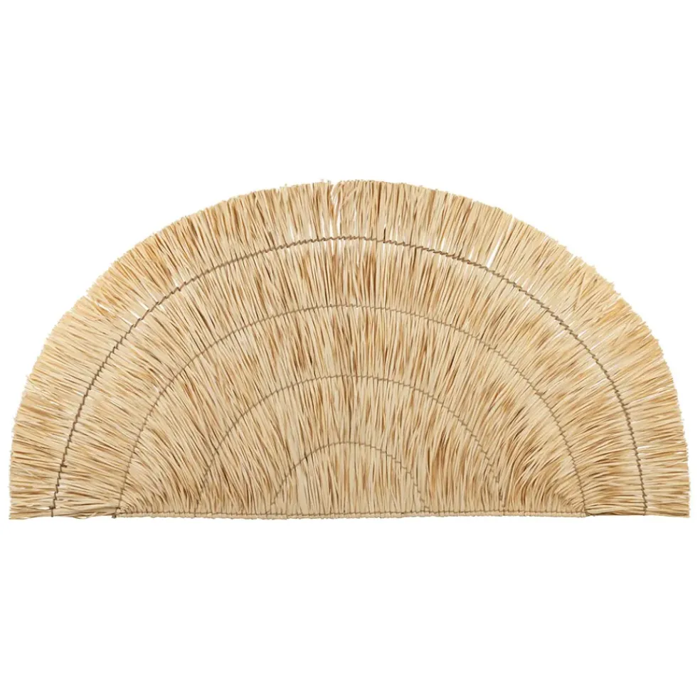 Tête de lit demi-cercle en feuille de palmier 160x80cm - flora gipsy