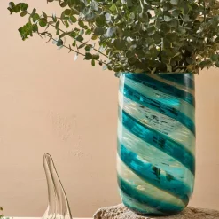 Vase cylindrique en verre émeraude h25cm - Sablon