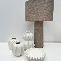 Vase en céramique blanc h10cm