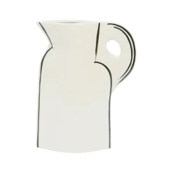 Vase en grès écru et noir h24cm - Lumi