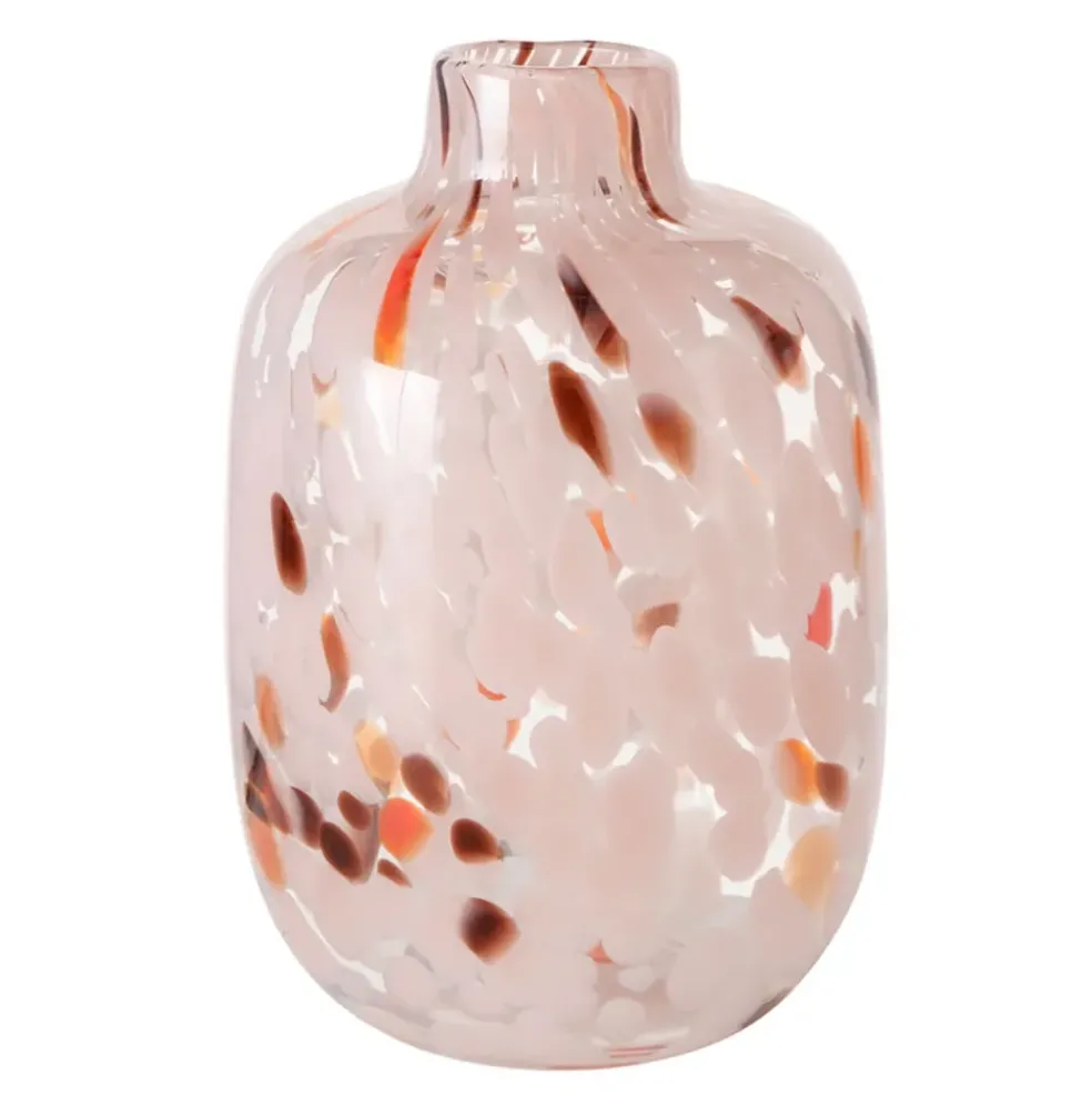 Vase en verre rose h18cm - Umea