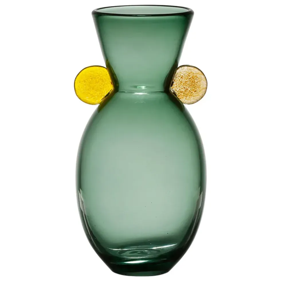 Vase en verre vert h28.5cm - Pop'S