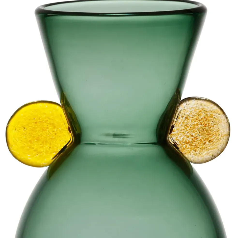 Vase en verre vert h28.5cm - Pop'S