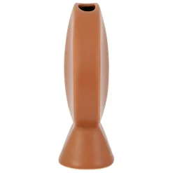 Vase face terracotta 14x6xh18cm gres
