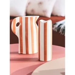 Vase pichet en grès terracotta h24cm - Artist