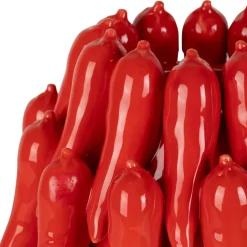 Vase Piment en dolomite rouge h18cm