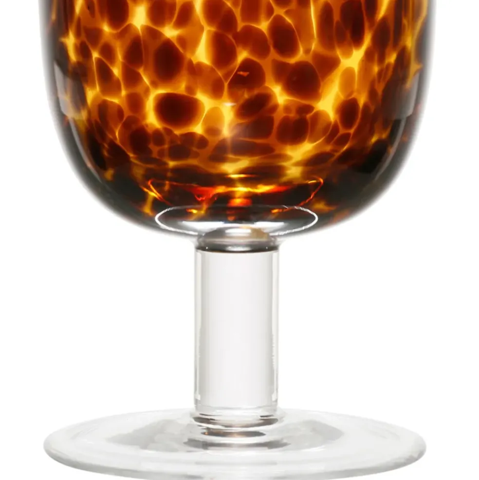 Verre à pied pour vin en verre ambre 30cl - Preline