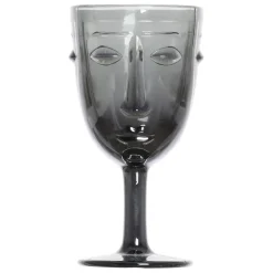 Verre à pied visage noir