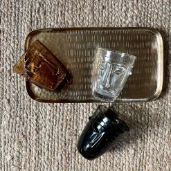 Verre gobelet visage noir