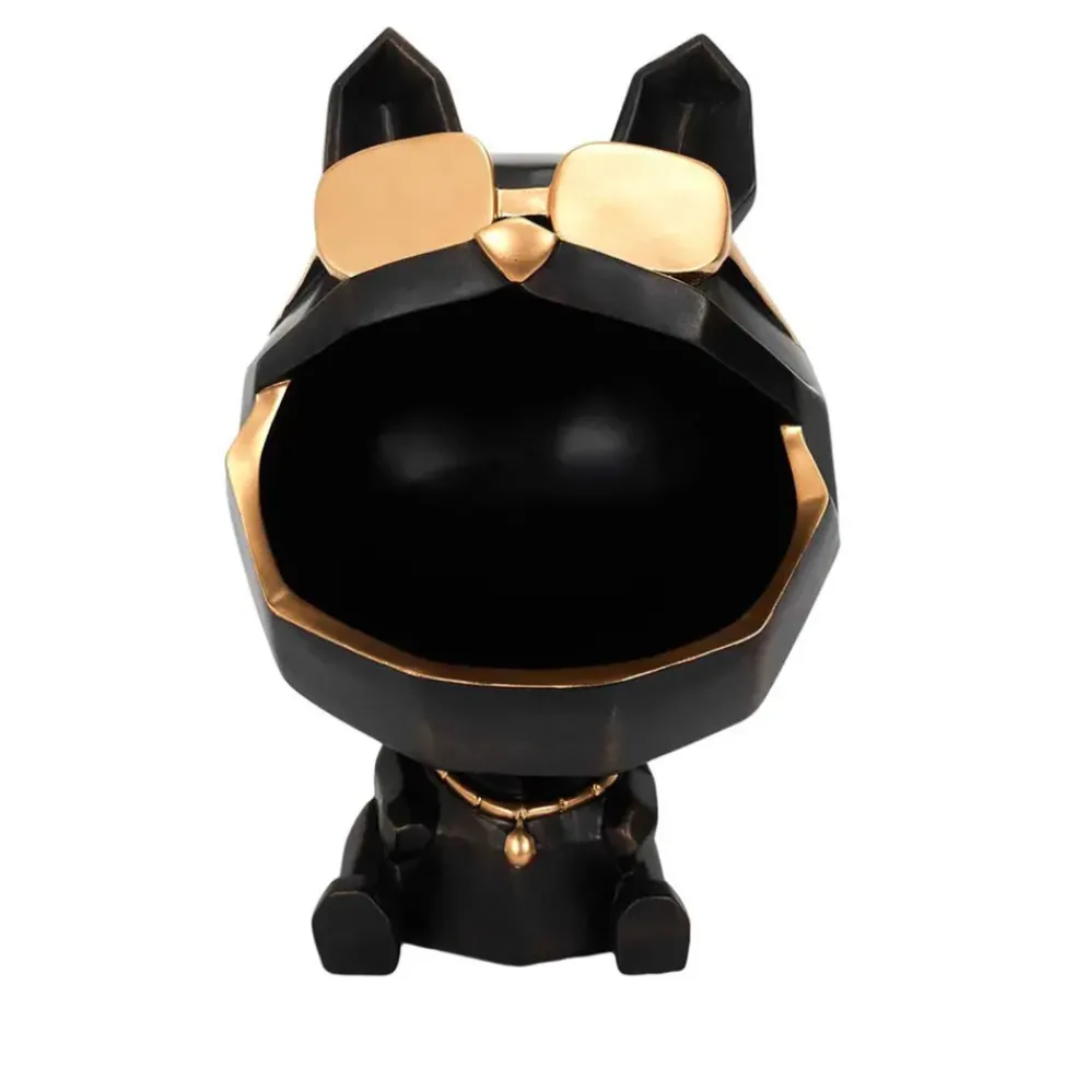 Vide poche chien a lunettes noir