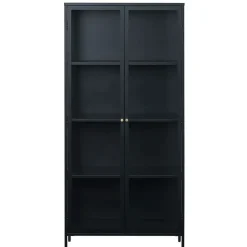 Vitrine en métal 4 étagères h190cm - carmel